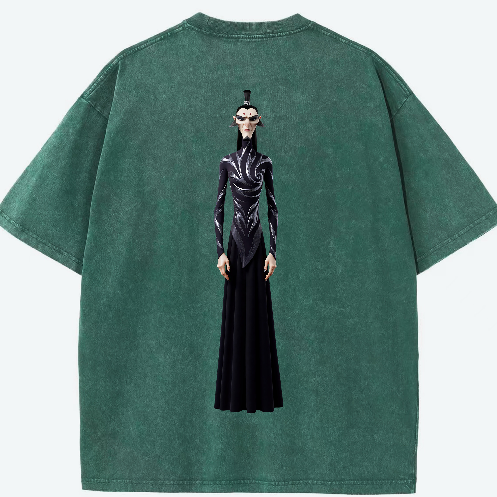 （画像用） Ne Zha 2 ナタ 魔童の大暴れ 綿100% ヴィンテージ風 半袖Tシャツ（背面プリント）